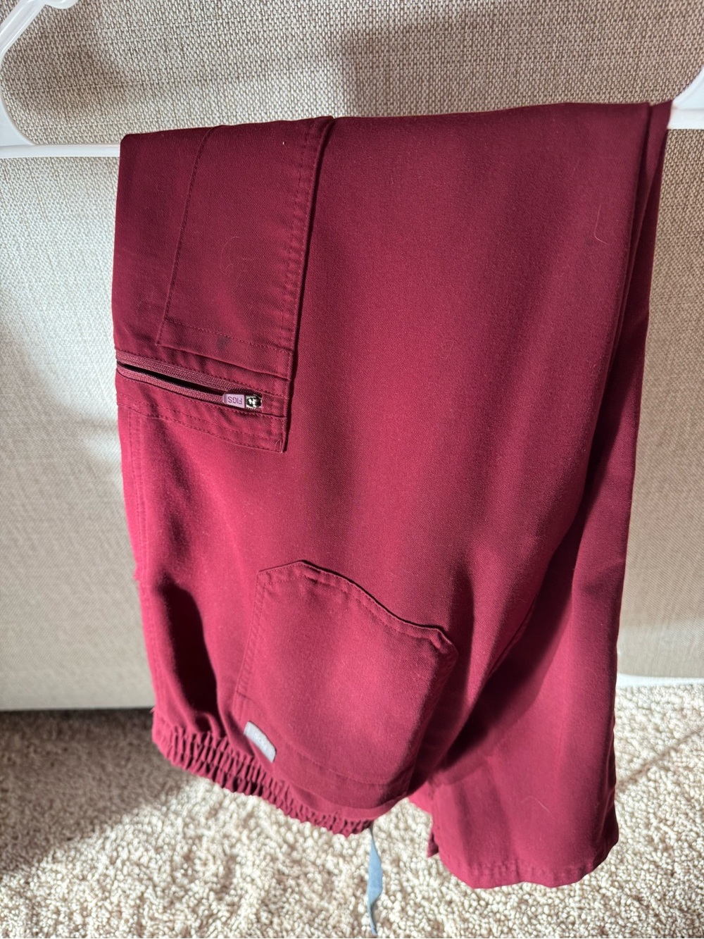 FIGS Technical Collection Scrub Pants — Burgundy